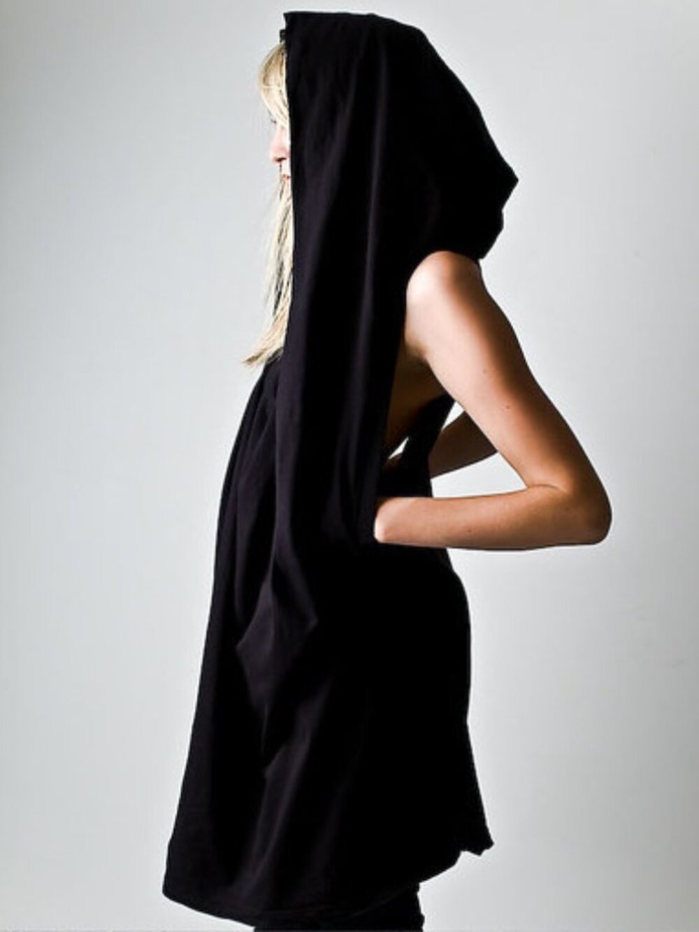 Black Hooded Dress